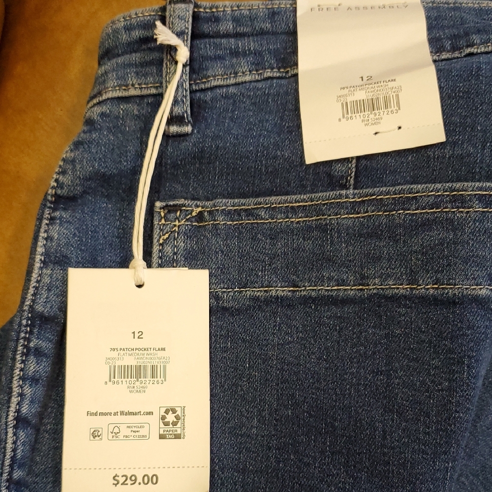 Free Assembly Women's Blue Flare Jeans